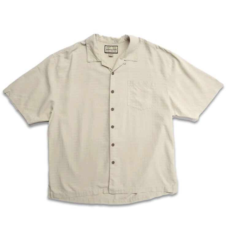 古着 JAMAICA JAXX シルク 開襟 アロハシャツ ハワイアンシャツ