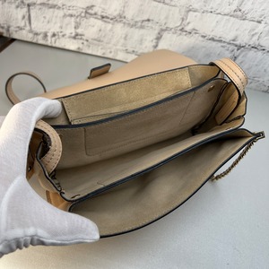 クロエ chloe レザー×スウェード ショルダーバッグ ベージュ A-9059