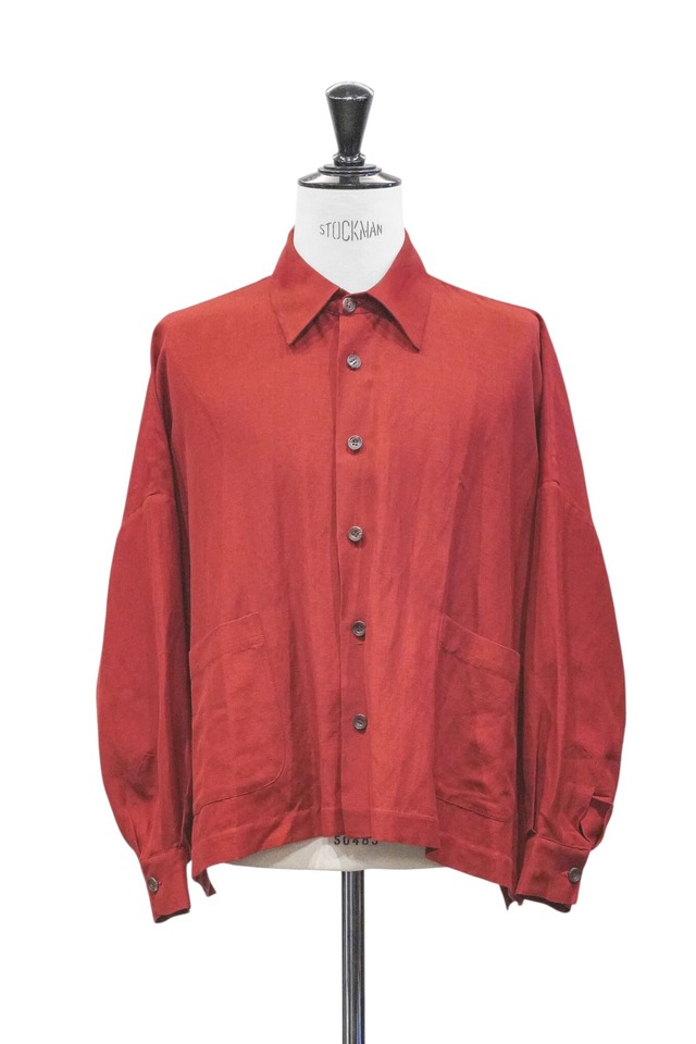 90’s “eskandar” Square Pattern Linen × Virgin Wool Oversized Shirt Jacket