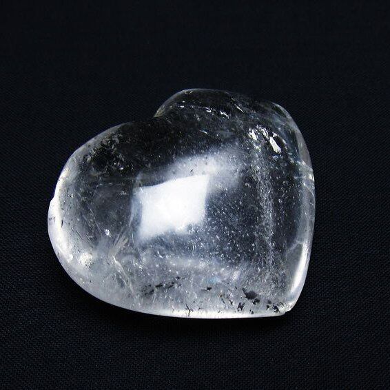 水晶 ハート置物 一点物 145-1454