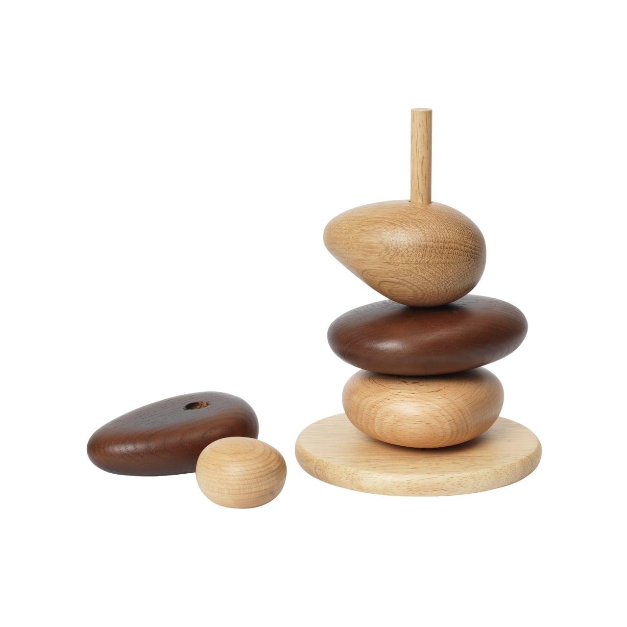 ONLINE限定】Pebble Stacking Blocks / Multi / Φ13.5×H20.7cm / Ferm