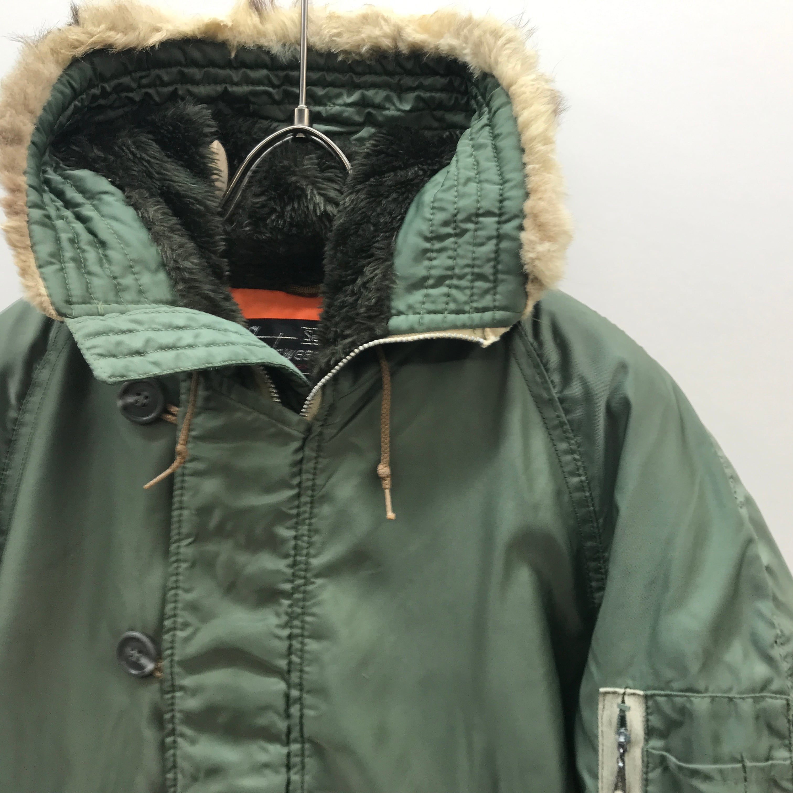 SEARS Sportswear シアーズ 70年代 N-3B タイプ コヨーテファー フライトジャケット38REG