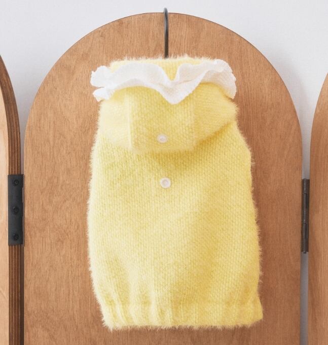 《予約》№1103059 イエローワッフルフードトップス