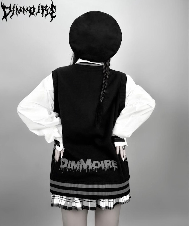 Skullニットベスト【Black】