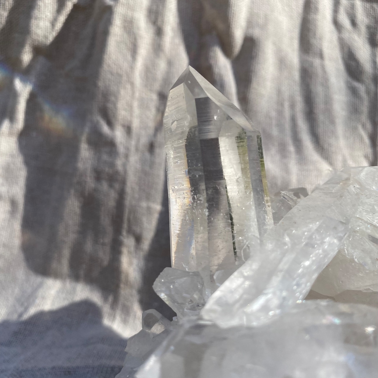ヒマラヤ 水晶】 インド マニハール産 ♡ 透明度高！ 水晶クラスター 