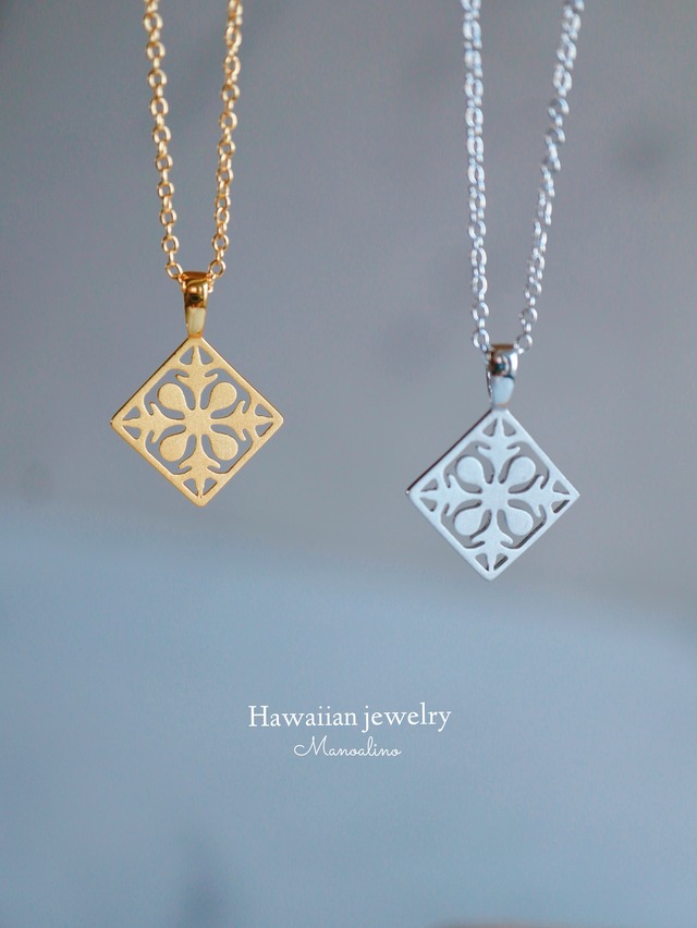 Hawaiian quilt 'Ulu necklace Hawaiianjewelry(ハワイアンジュエリーウルハワイアンキルトネックレス)