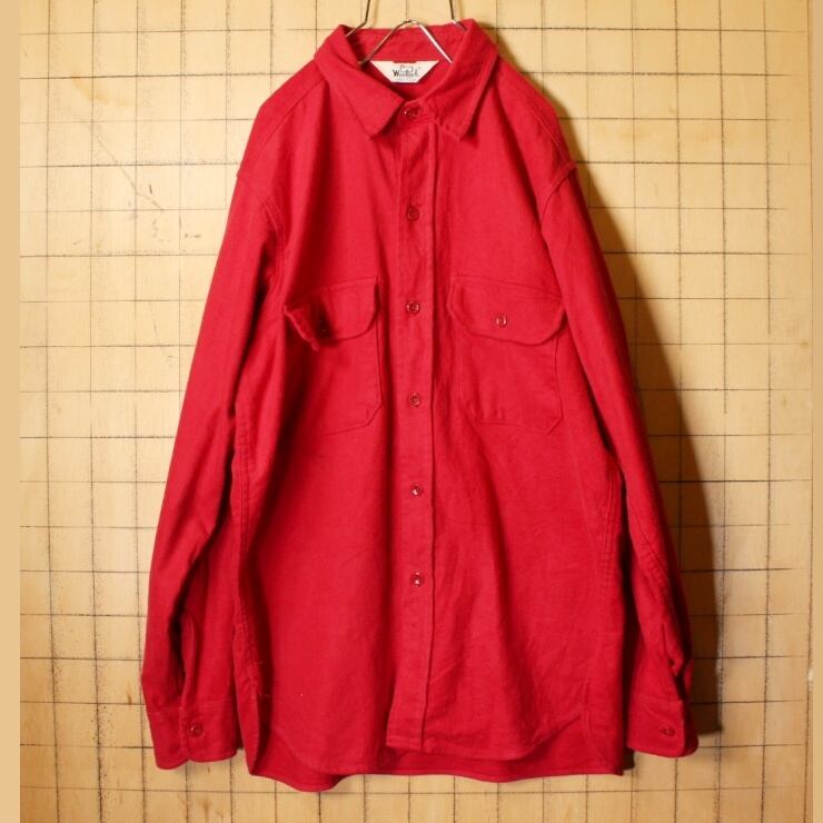 70s 80s USA製 Woolrich ウールリッチ アウトドア シャモアクロス