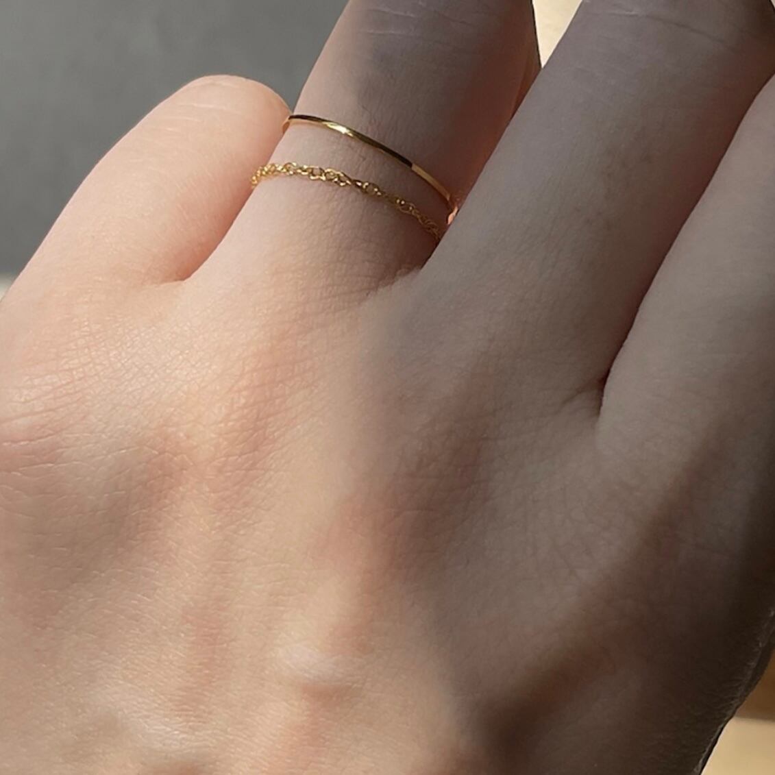 14KGF 0.5mm gold ring | ETLA