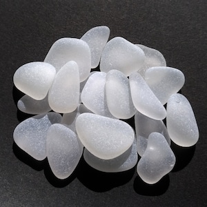 (2～2.5cm・White)Seaglass Craft Materials   SS-245