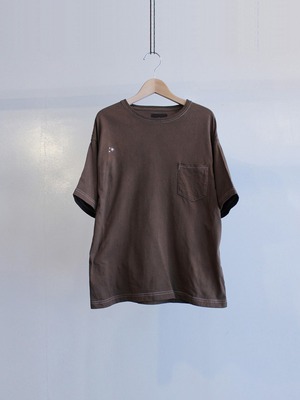 Garage.U.W HSKWKF ORGANIC DYED COFFEE(珈琲染め)TEE コーヒーブラウン S11