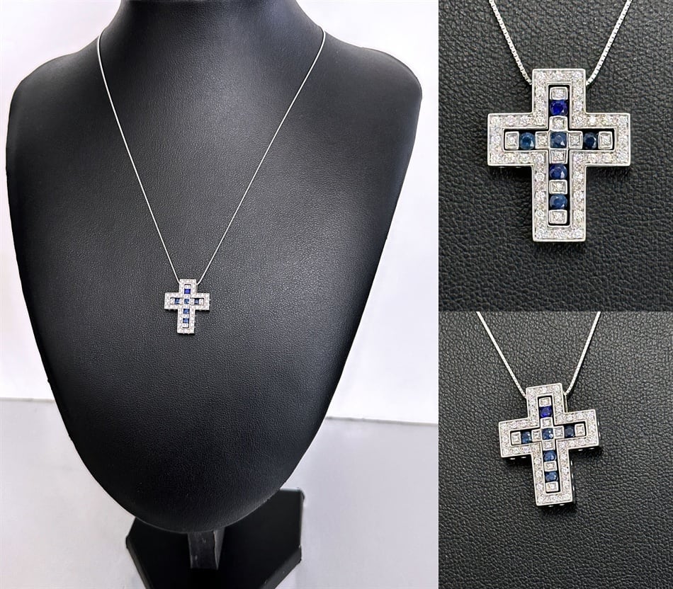 美品　定価123万　ダミアーニ　ベルエポック　S　ダイヤ サファイア ネックレス 美品定価123万ダミアーニベルエポックSダイヤ サファイア ネックレス