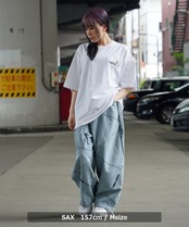 ◆ステッチワーク バルーンデニムパンツ◆ng-92123