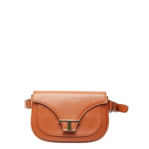 トッズ Tタイムレス ショルダーバッグ ブラウン レザー レディース TOD’S 【中古】