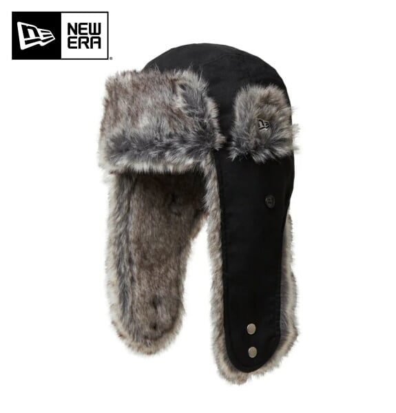 ニューエラ　NEW ERA トラッパー コーデュロイ ブラック　キャップ ニューエラ キャップ メンズ 帽子 NEW ERA トラッパー コーデュロイ