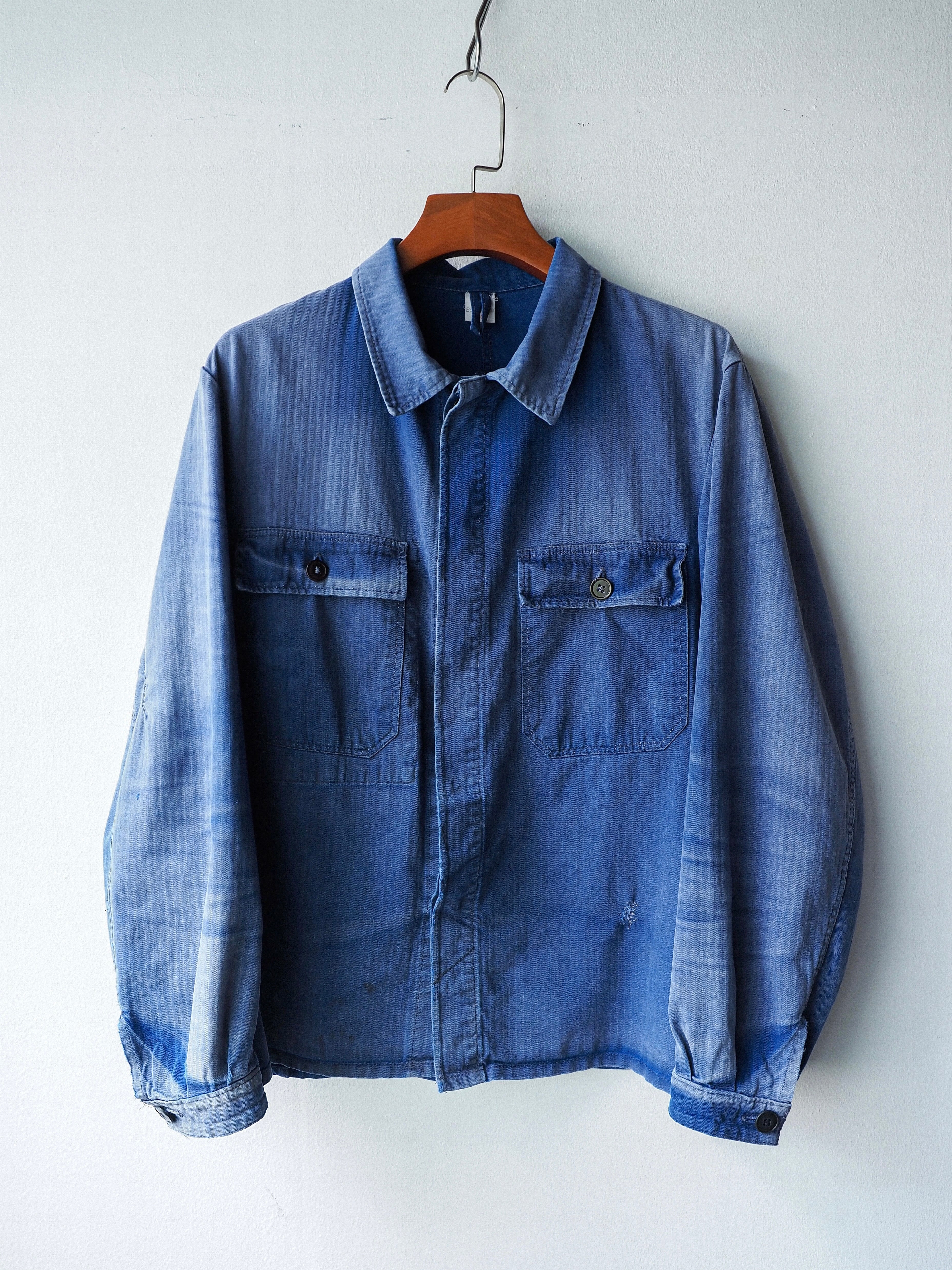 1950s French Black Chambray Atelier Coat | 'bout