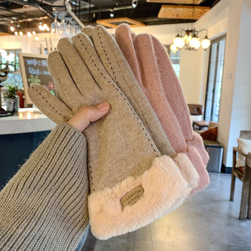 グローブ ウィンターベルベット コットン 大人ガーリー スウィート キュート カジュアル 冬物 ブラック・アイド・ピーズ70744198006