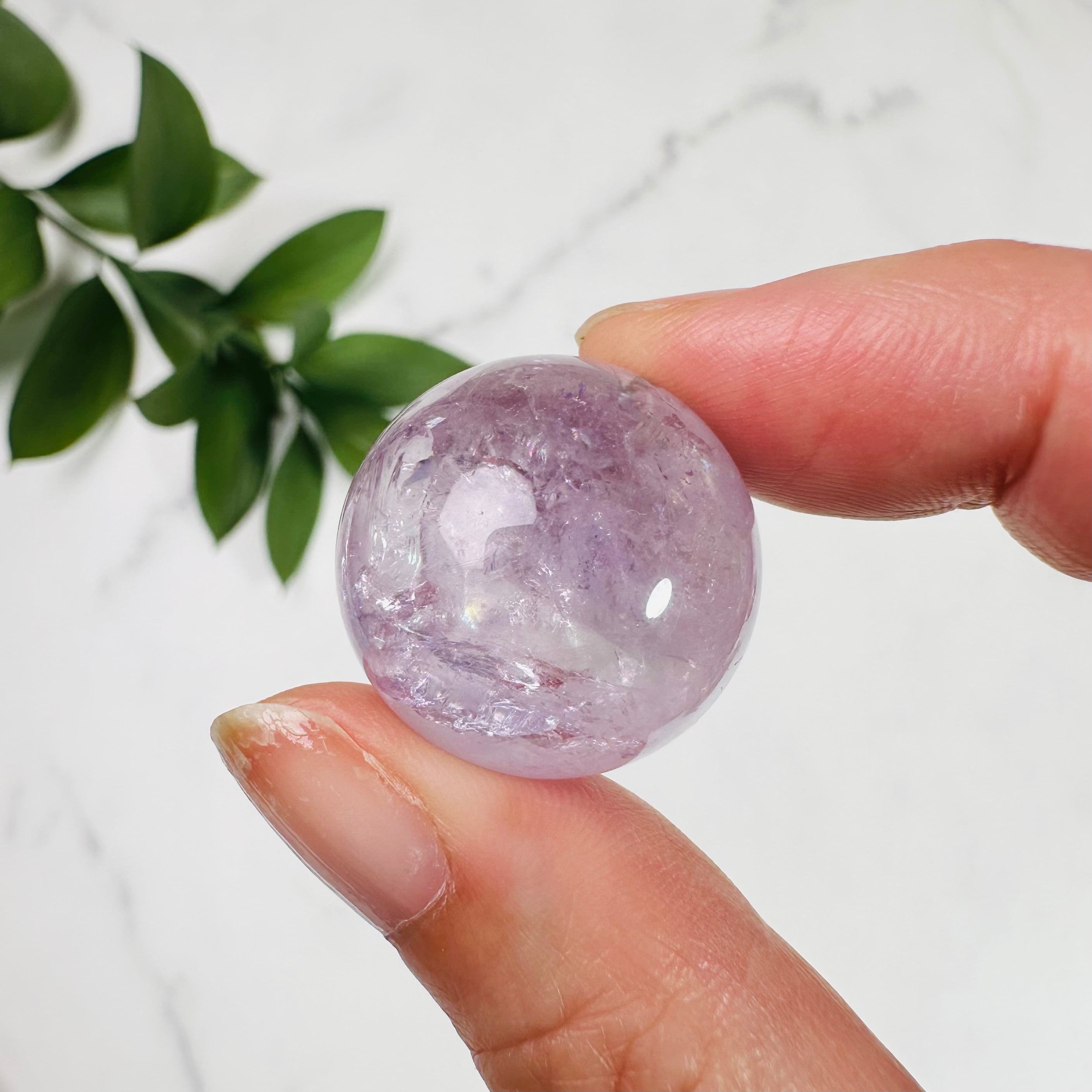 セット ラベンダーアメジスト 天然石 アメトリンスフィア 丸玉 紫黄