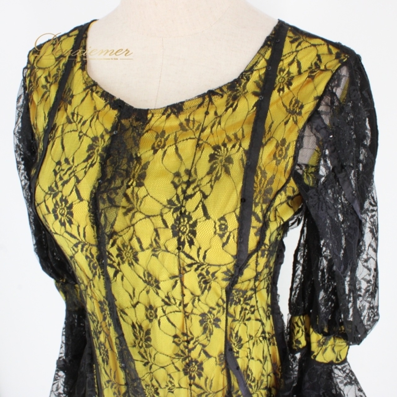 社交ダンス 衣装 スタンダード ドレス ワンピース パーティドレス un×Ⅱ 黄色 黒 ブラック系 イエロー系 レース 花柄 長袖 バイカラー ロングドレス パーティー ワンピース スパンコール 派手 おしゃれ エレガント フォーマル ダンス衣装 レディース ルームウェア きれいめ 大人可愛い 謝恩会 冠婚葬祭 旅行 結婚式 用途多様 お洒落 体型カバー セクシー 透け感 伸縮性