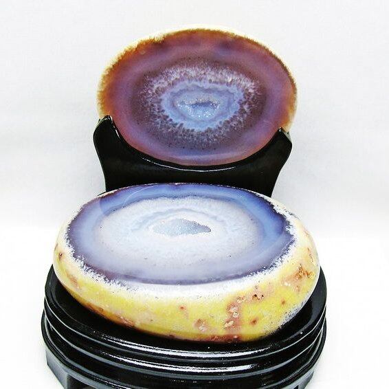 1.9Kg トレジャーメノウ アゲート ジオード 台座付属 一点物 175-1481