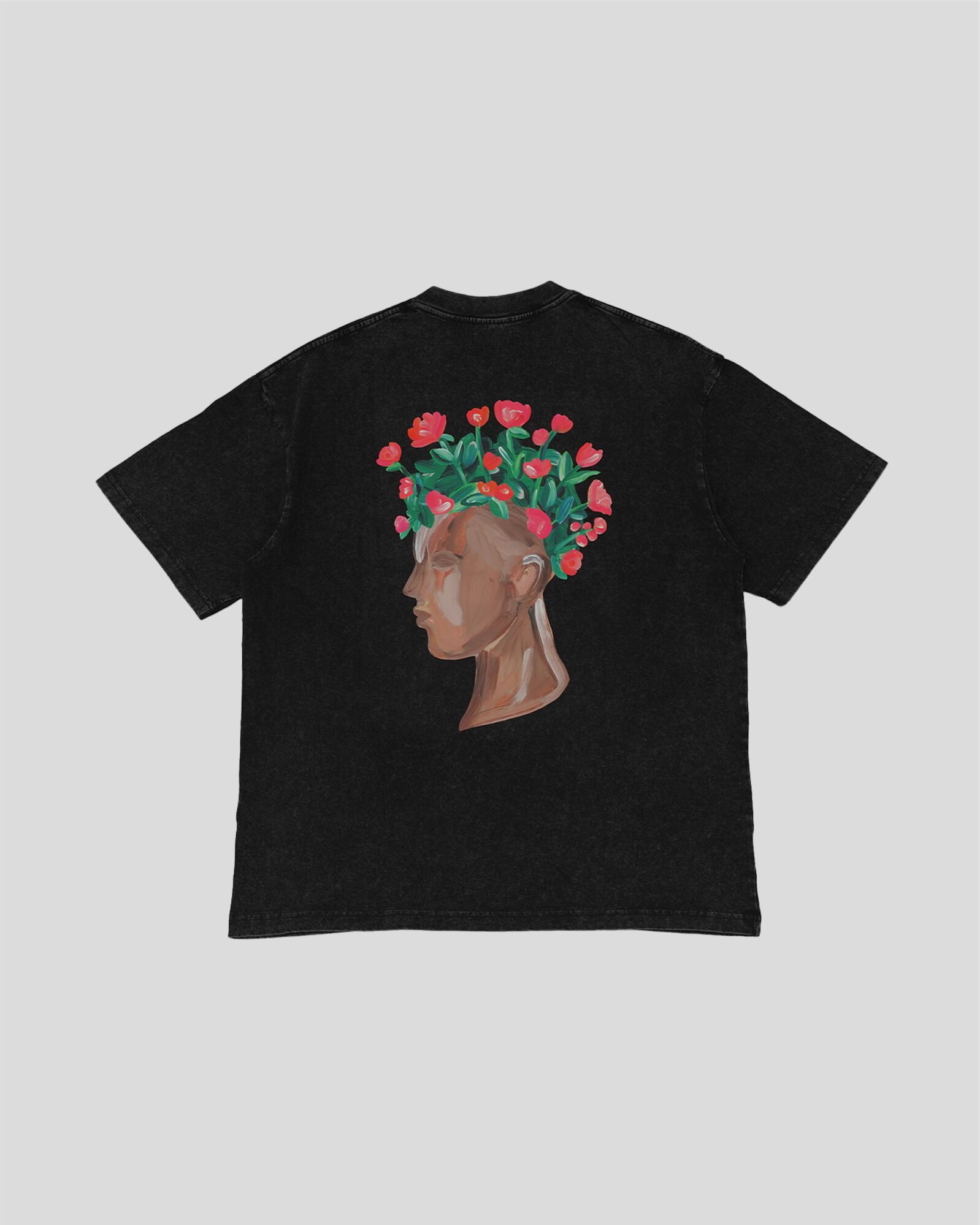 LP MM HAPPINESS FLOWER S/S TEE BLACK