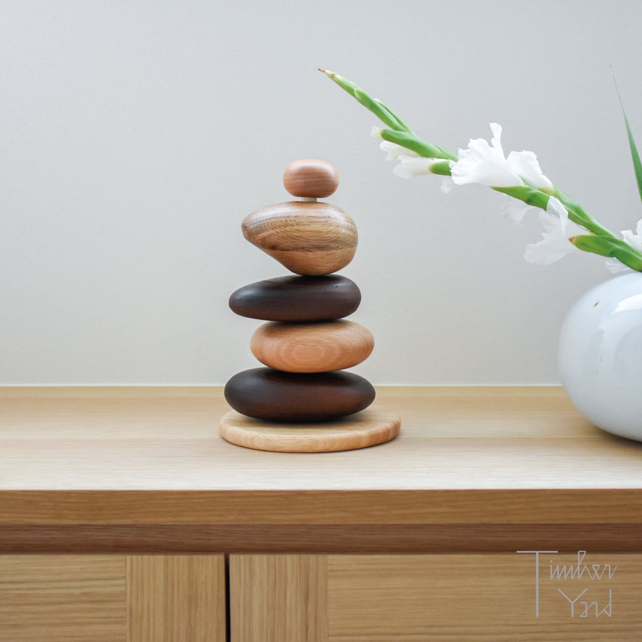 ONLINE限定】Pebble Stacking Blocks / Multi / Φ13.5×H20.7cm / Ferm