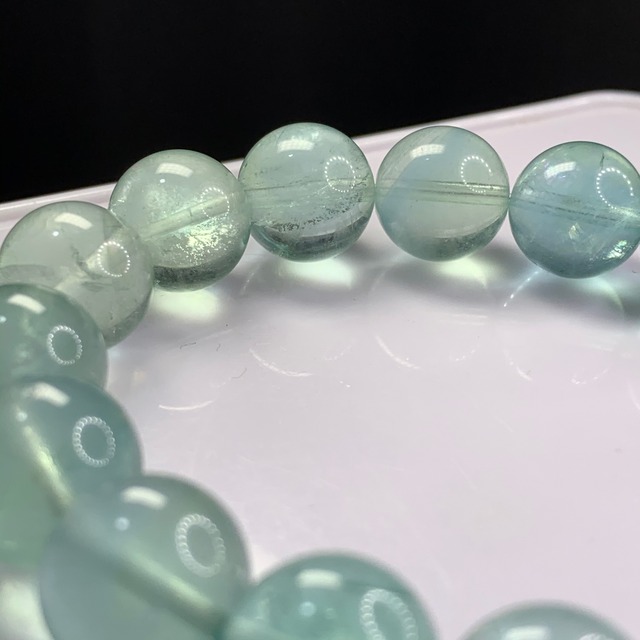 b203 爽やかミントグリーンフローライトブレスレット