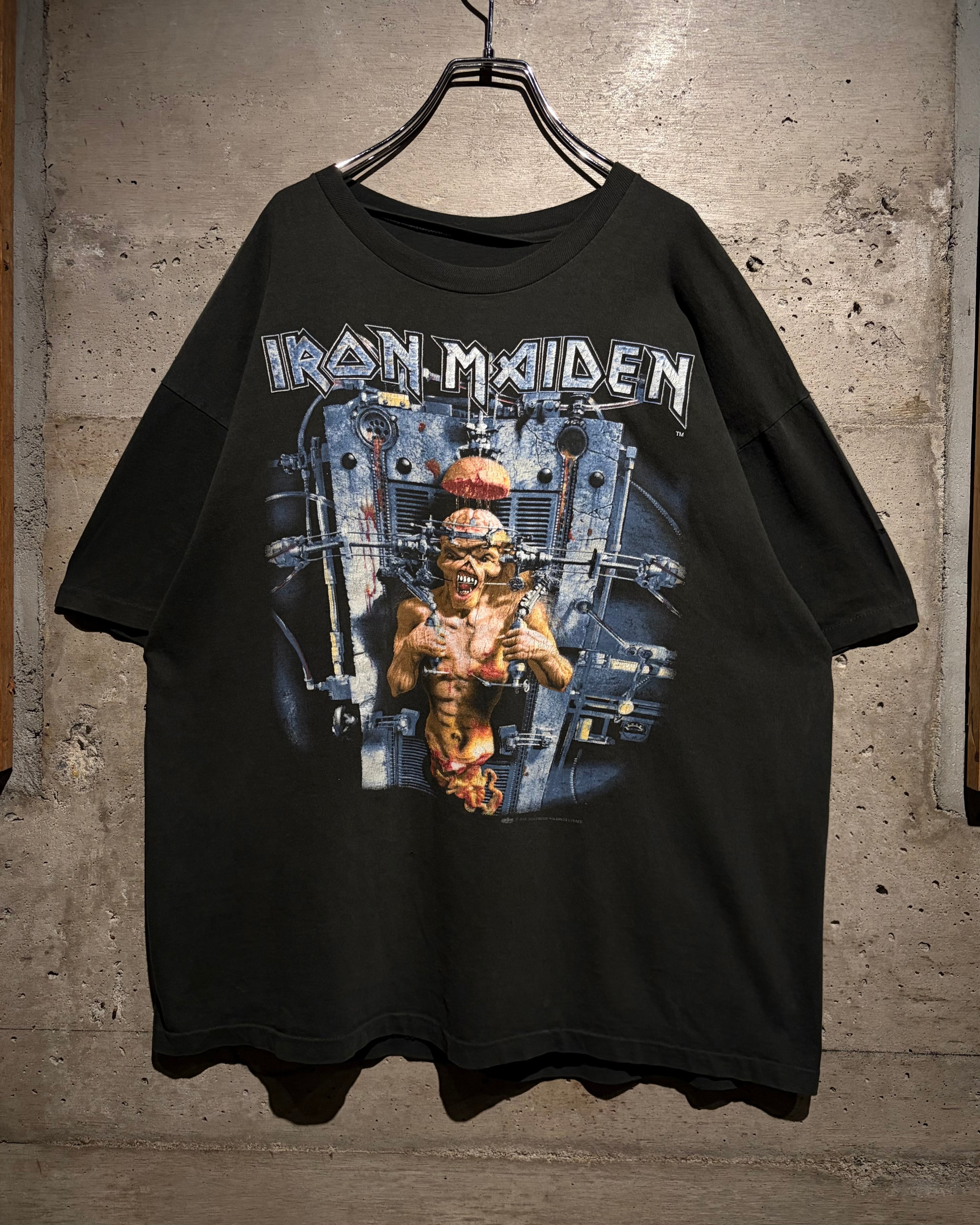 Caka】90's “IRON MAIDEN”“The X Factor” Vintage Loose T-Shirt