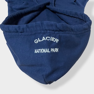 【Renegade Club】グレイシャー国立公園  GLACIER NATIONAL PARK 刺繍ロゴ 袖ロゴ スウェット パーカー フーディー プルオーバー XL ビッグシルエット us古着