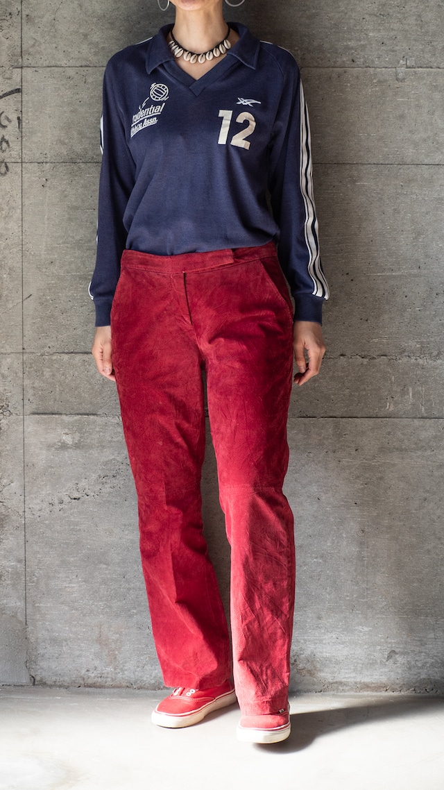 "ASICS TIGER" '80s vintage V-neck pullover