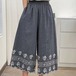 2色／カットワーク刺繍ワイドパンツ ・12148