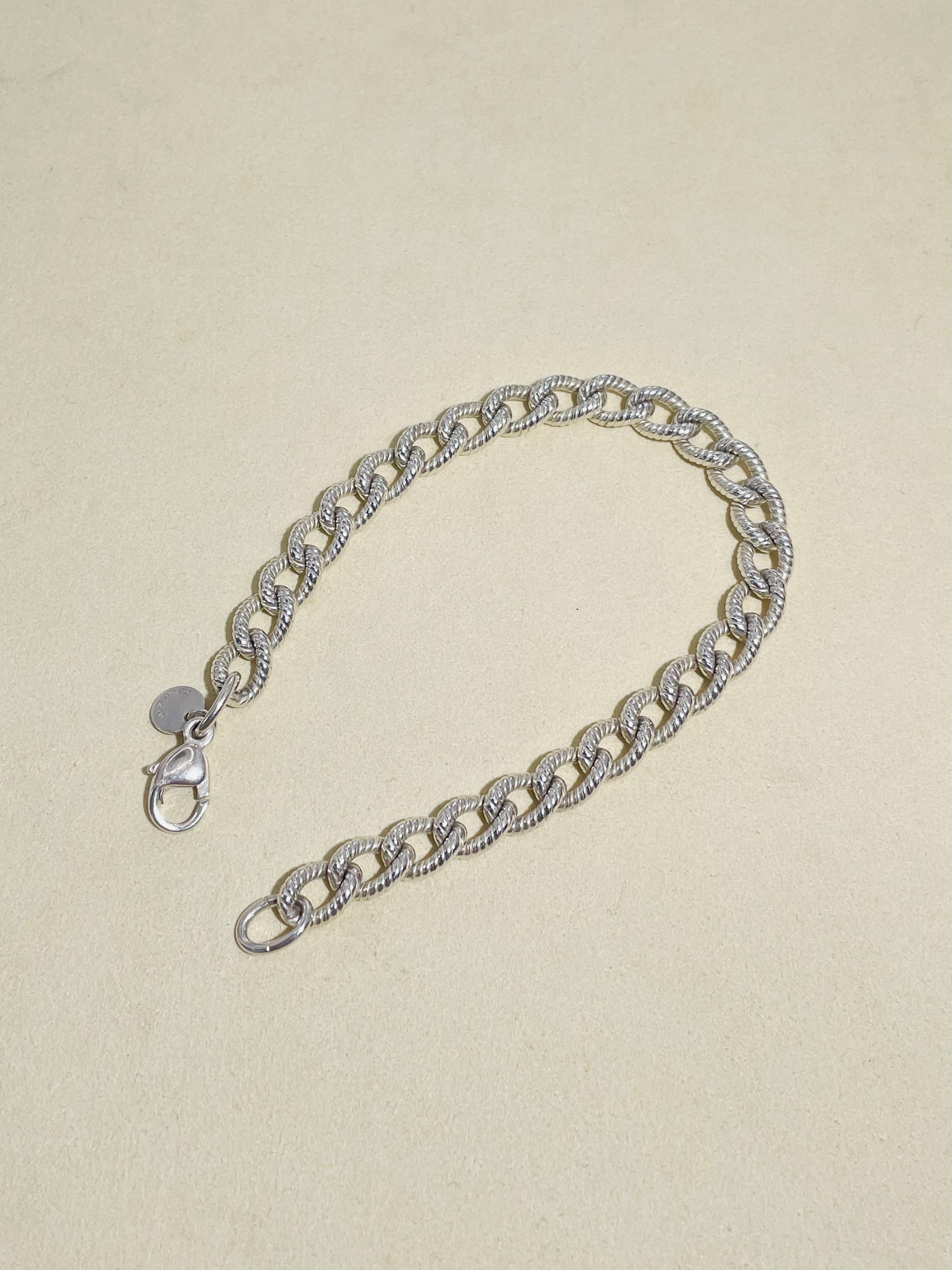 Twist Rope Textured Gourmette Bracelet -Tiffany&Co-