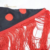 フラメンコ 衣装 シージョ ピキージョ 小物 ブラック系 黒 レッド系 赤 水玉模様 トライアングル フレコ ダンス 三角形 練習 舞台 イベント コスチューム おしゃれ ファッション カジュアル 可愛い フリンジ