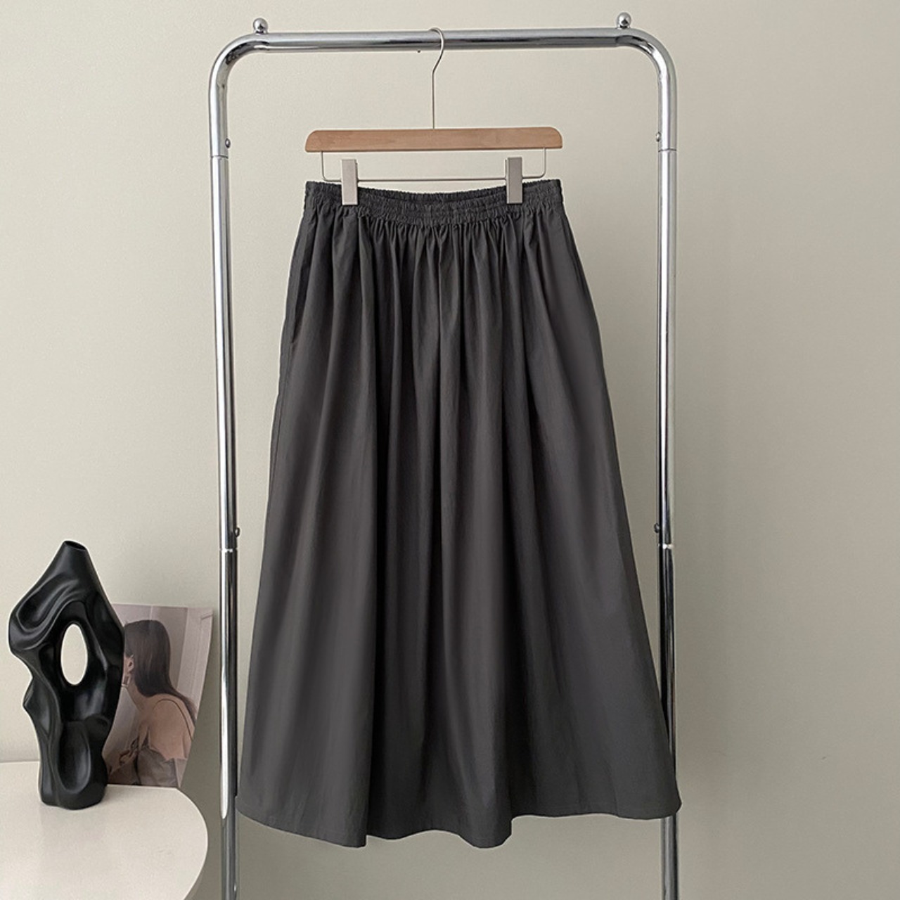 ギャザー フレアロングスカート 10050