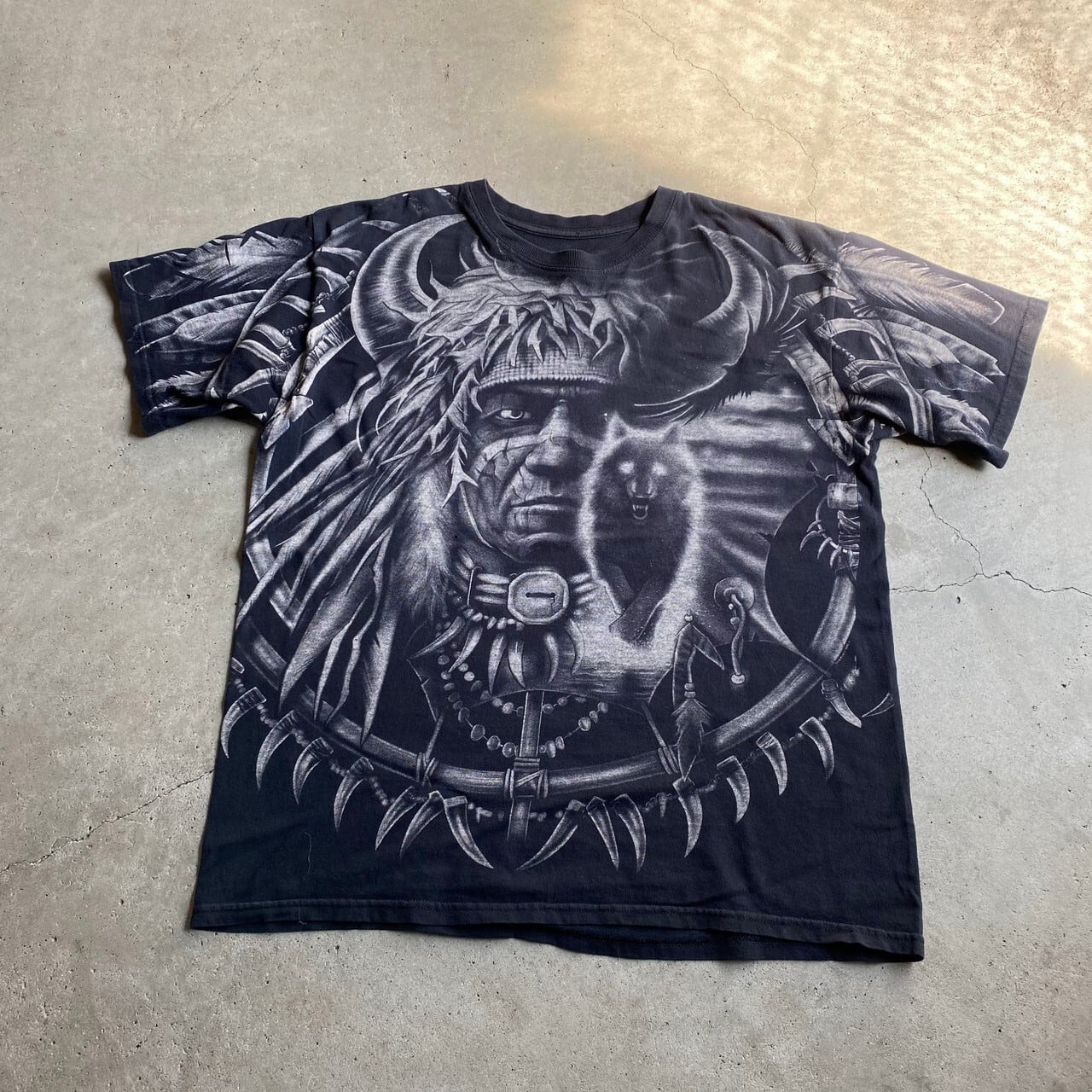 激レア　SPIRAL  ドラゴンTシャツ　ヴィンテージ　リキッドブルー　サイズL