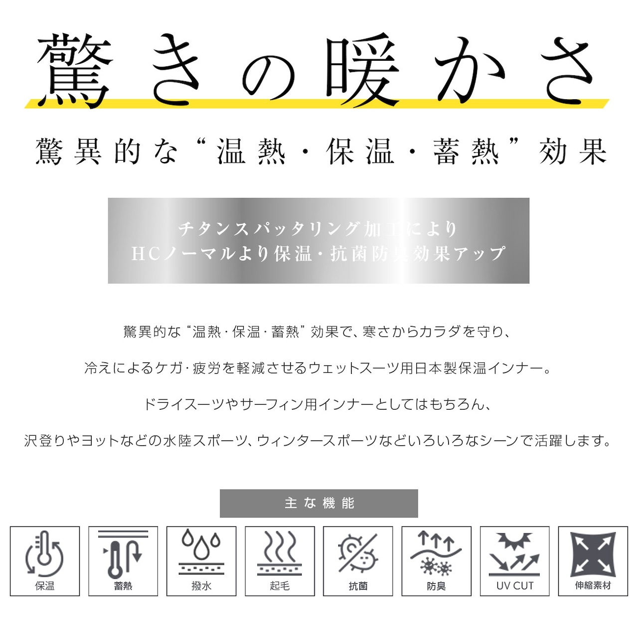 ホットカプセル チタン(HOT CAPSULE TITANIUM)ショートスリーブ レディース