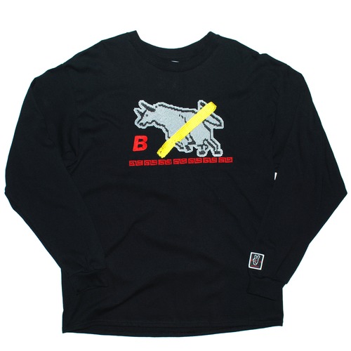 『SAU』 "遅さを図案にする" L/S Tee/black XL