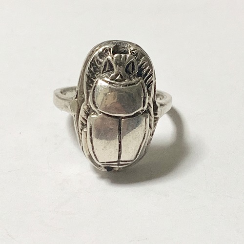 Vintage Scarab Silver Ring