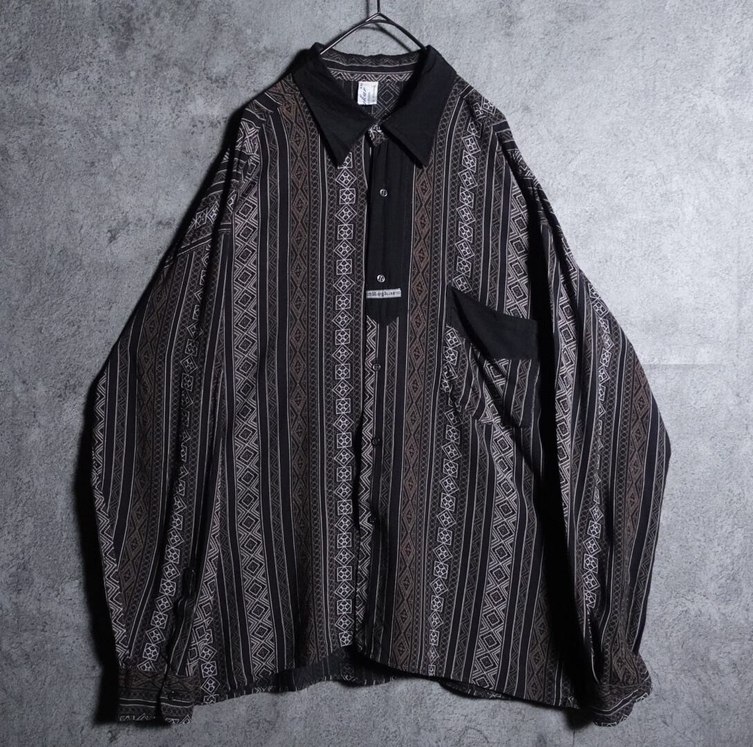 Geometric stripe pattern shirt