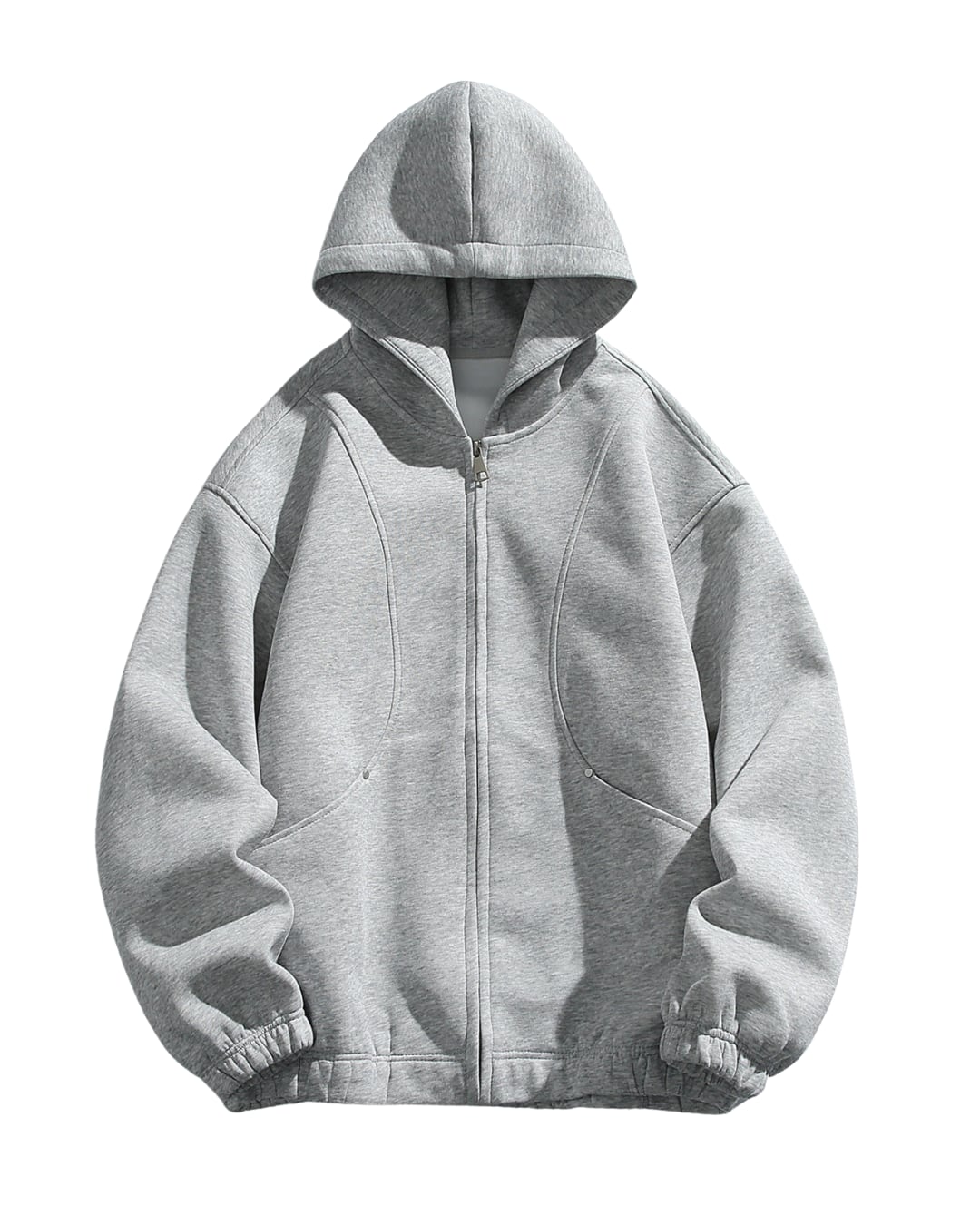 フルジップ ドロップショルダー 長袖 スウェット パーカー S0342