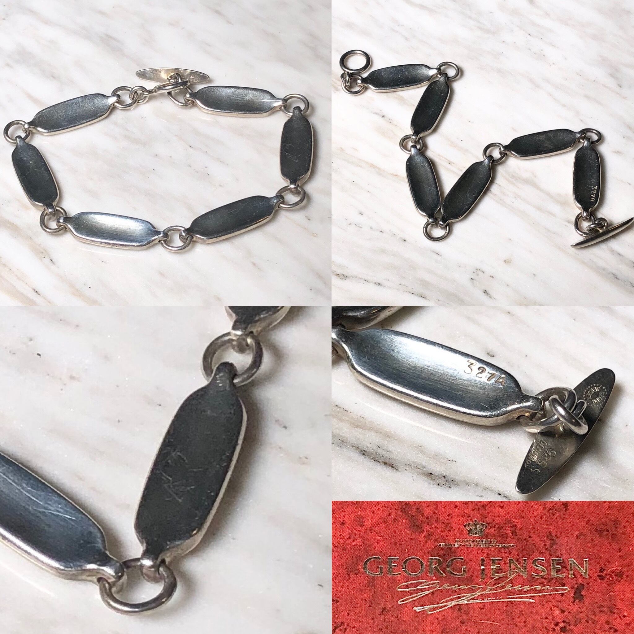GEORG JENSEN silver toggle bracelet 