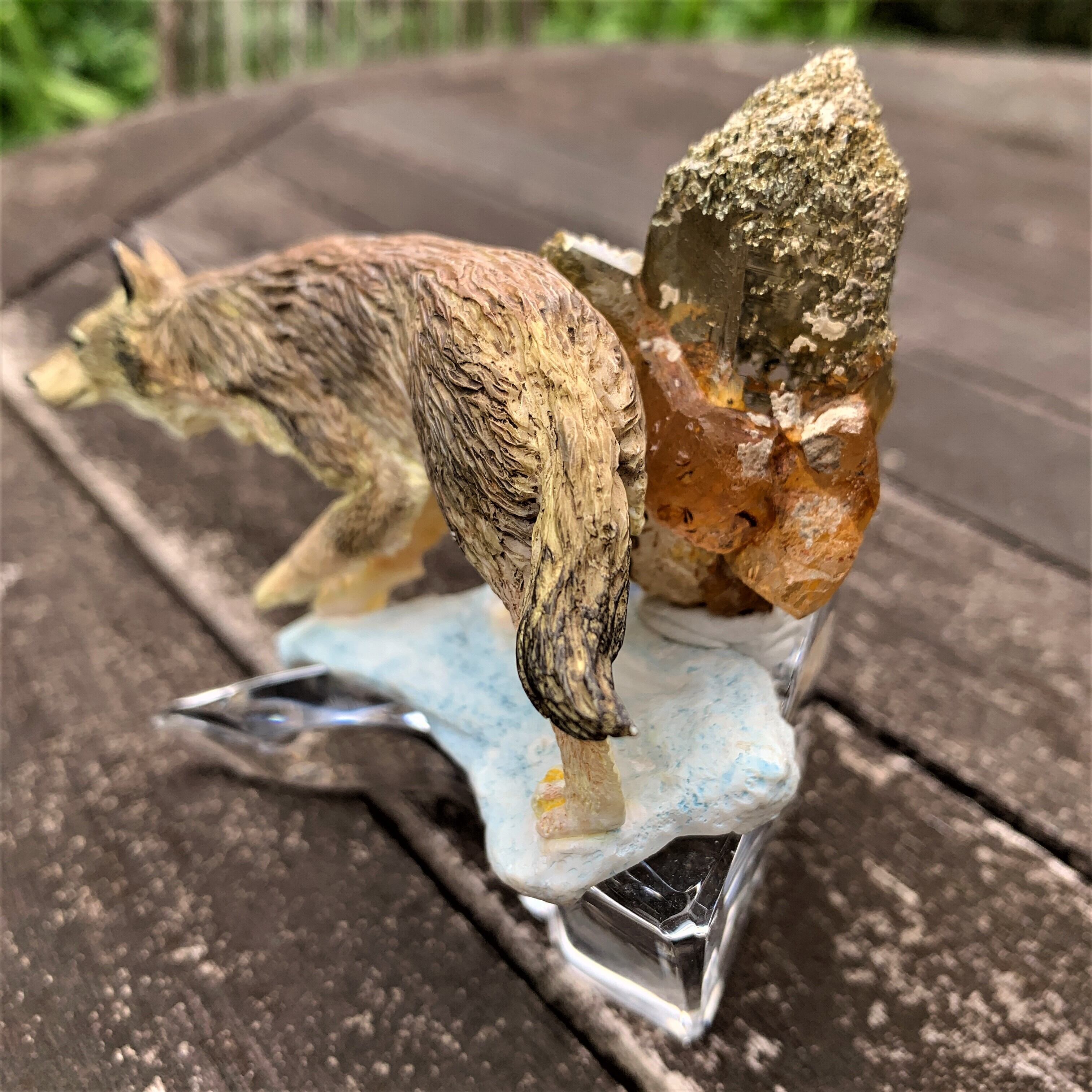 H3★特別ご提供★神秘的にして最強☆【ヒマラヤ水晶カット16mmラウンド連】❤ ヒマラヤ水晶とイケメンオオカミ | earth venus