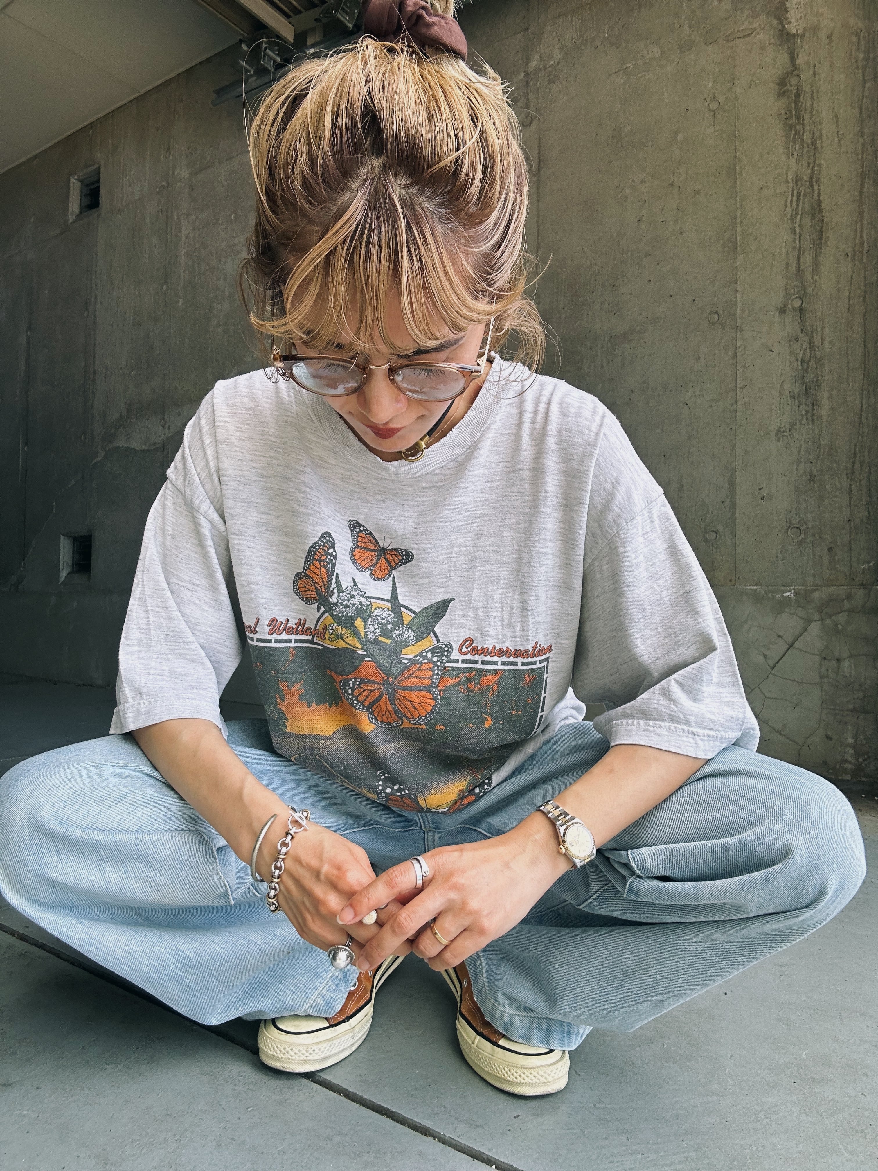 (CS1847)Swallowtail butterfly printed T-shirt made in Canada