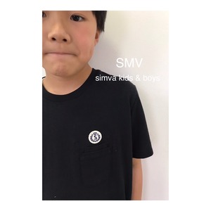 Simva Boys&Girls 604-0002S Black W-Pocket Crew