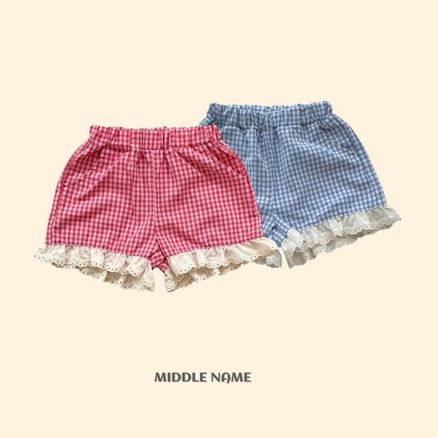 middle name［取寄］check lace pants 26summer