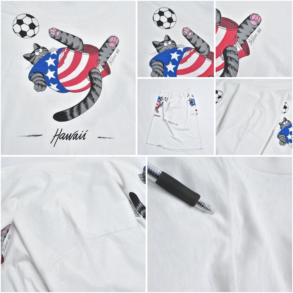 90s USA製 crazy shirts クレイジーシャツ クリバンキャット サッカー