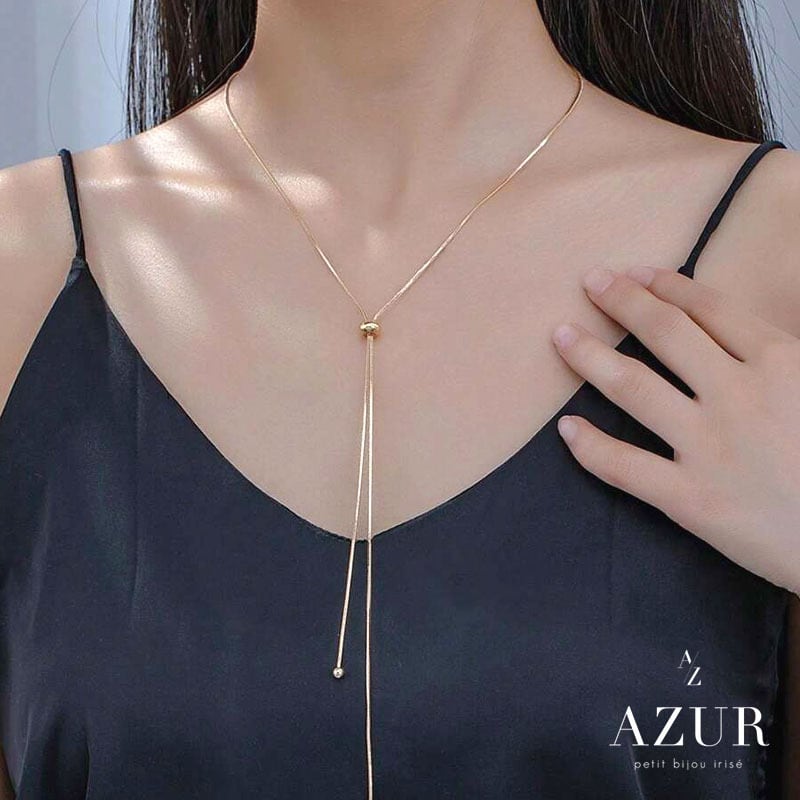 ロングループタイネックレス