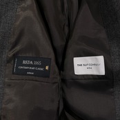 THE SUIT COMPANY she REDA SUPER110's チェック スカート スーツ サイズ (上)38 / (下)40 /グレー系/レディース