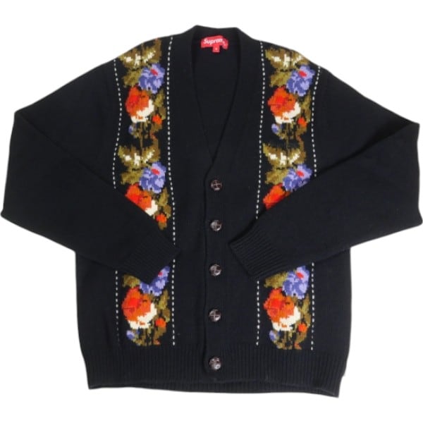 Size【S】 SUPREME シュプリーム 19AW Floral Stripe Cardigan Black  