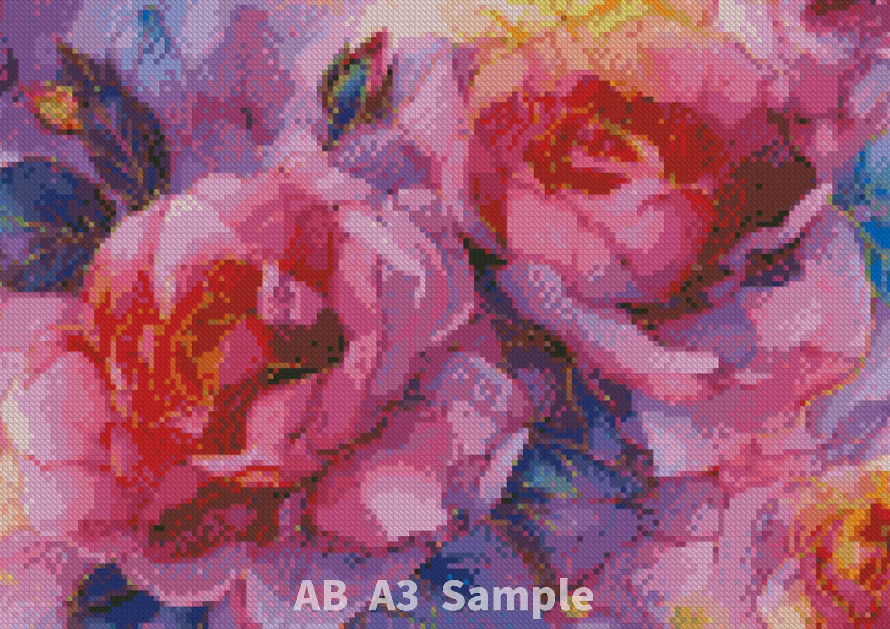 ダイヤモンドアート A3 アルコールインクアート バラ (通常/フルAB/Mix