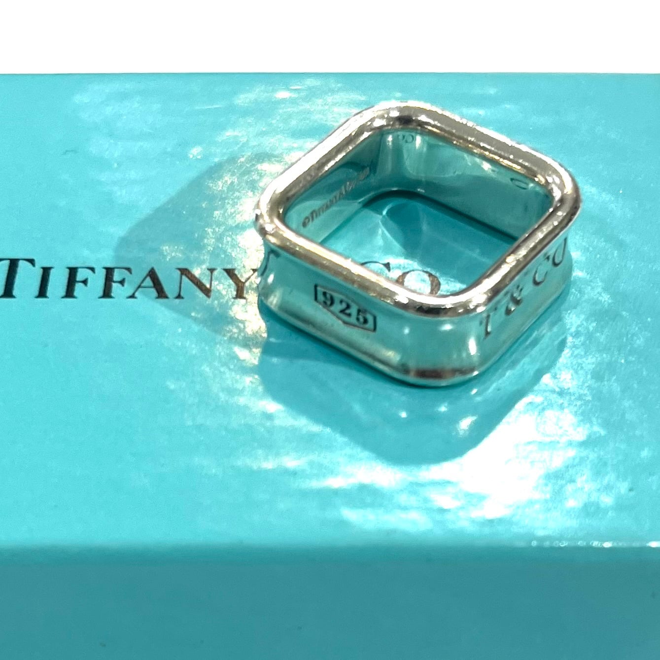 TIFFANY&CO.】【11-12号】2659 T&CO 1837 スクエアリング／シルバー925
